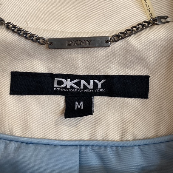 DKNY Women’s Coat - knee/thigh length, cream/natural color, size M - Picture 3 of 10